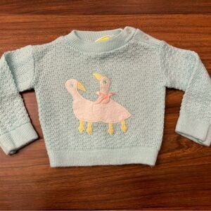 One to Grow vintage light blue goose crewneck sweater